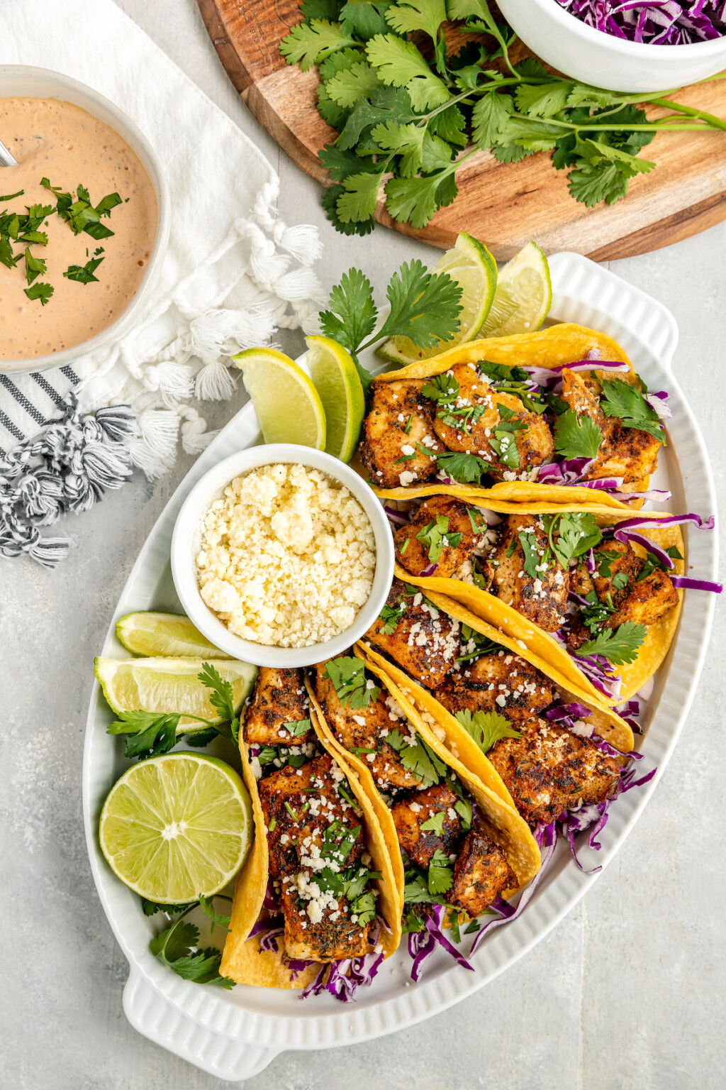 Blackened Fish Tacos With Chipotle-Lime Sauce | The Novice Chef