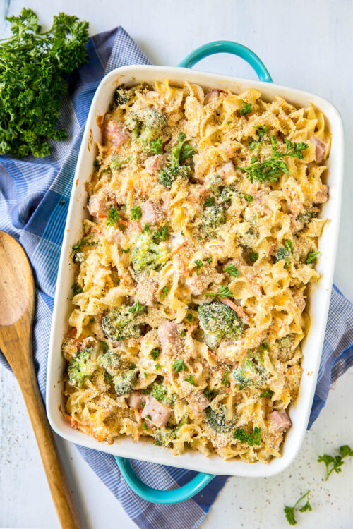 Easy & Creamy Ham Casserole Recipe l The Novice Chef