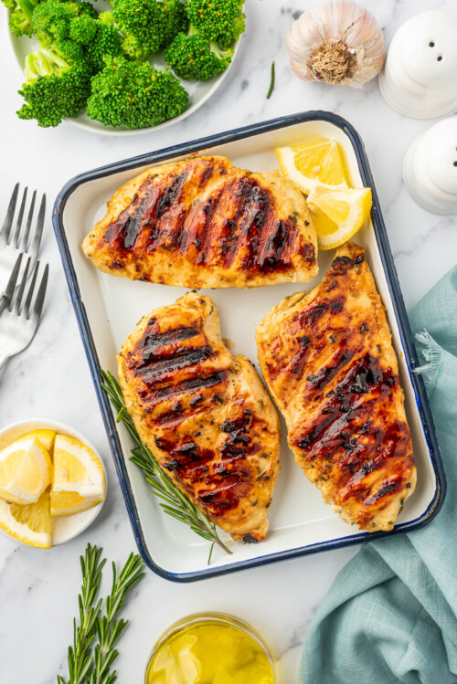 Grilled Rosemary Honey Mustard Chicken | The Novice Chef