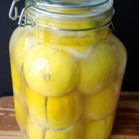 Preserved Lemons in a large glass jar