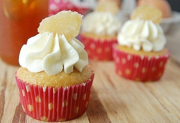Ginger Peach Cupcakes