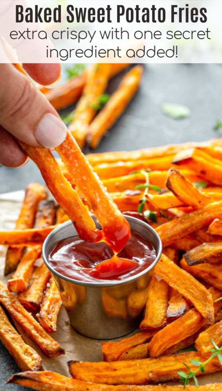 Crispy Baked Sweet Potato Fries Recipe - Oven or Air Fryer!