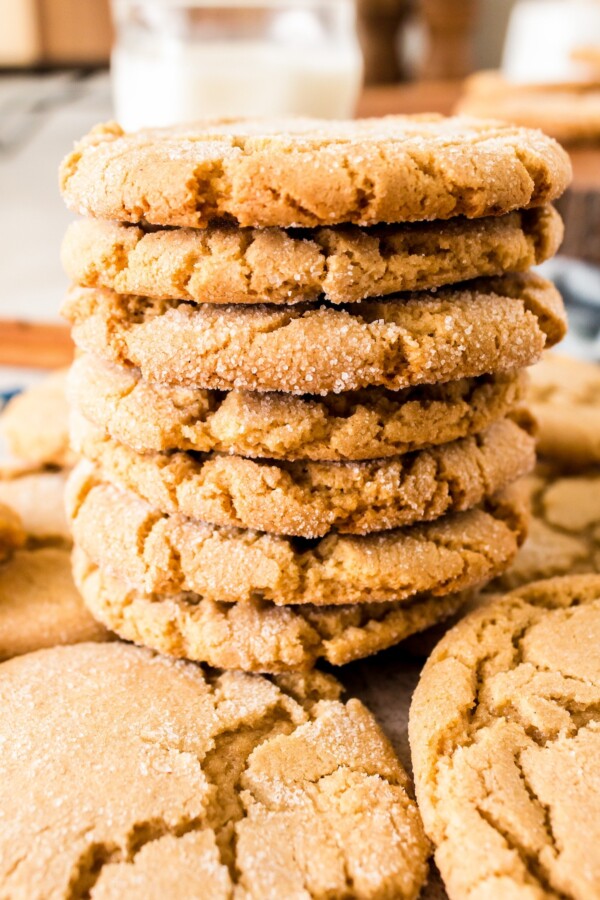 A stack of brown butter cookies