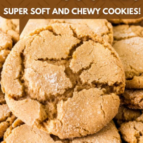 Pinterest graphic of brown butter cookies