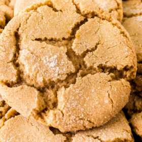 Pinterest graphic with a photo of brown butter sugar cookies