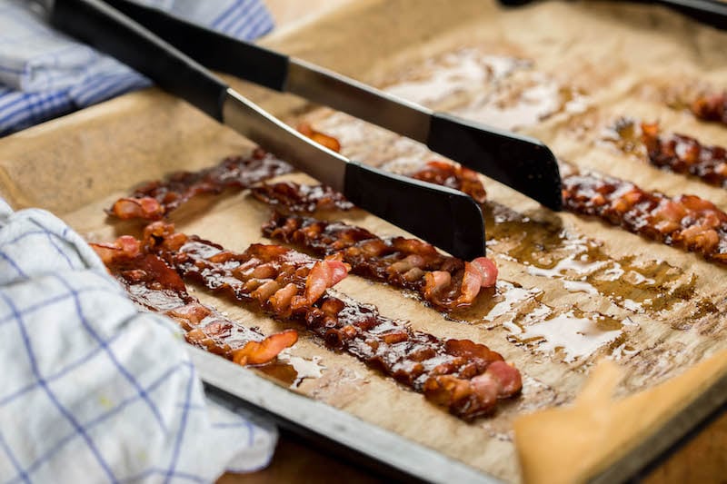 bacon on parchment paper