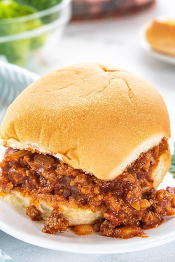 Close up image of sloppy joes