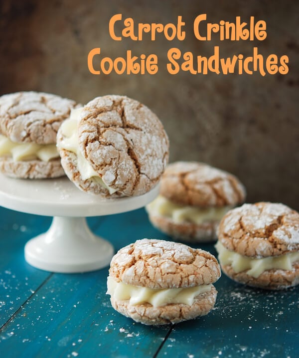 Carrot Crinkle Cookie Sandwiches - The Novice Chef