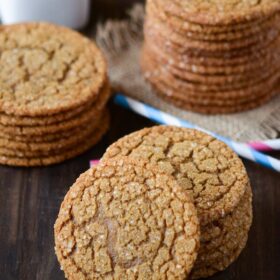 Stacks of Chewy Molasses Cookies