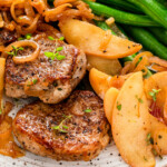 Landscape photo for pork tenderloin with apples.