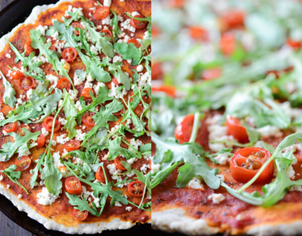 Tomato, Arugula & Goat Cheese Pizza | The Novice Chef