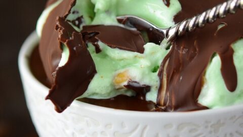 Homemade Dark Chocolate Magic Shell Chocolate Ice Cream Topping