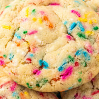 Sprinkle sugar cookies.