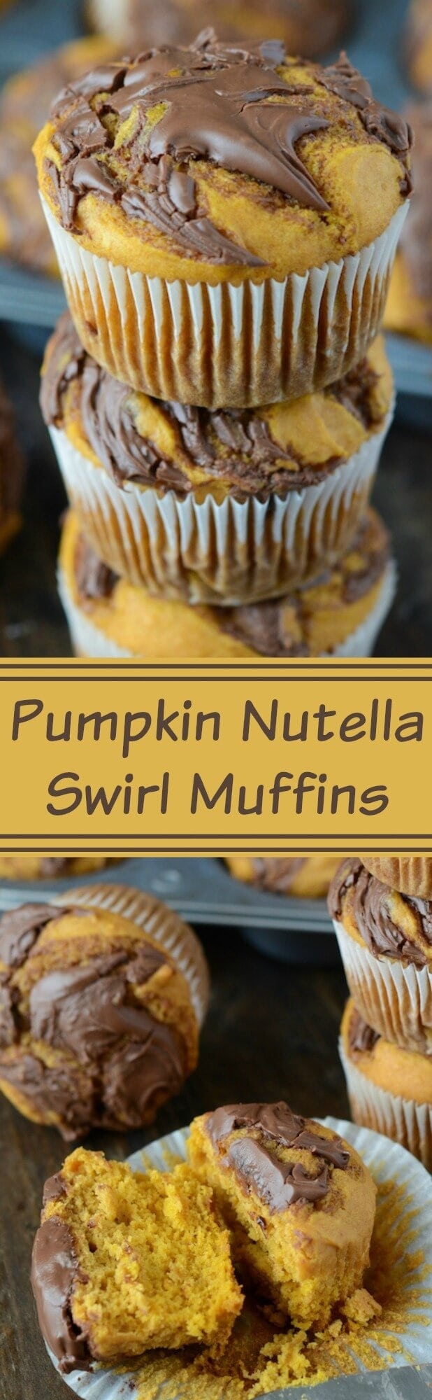 Pumpkin Nutella Swirl Muffins The Novice Chef