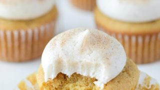 Pumpkin Maple Cupcakes with Cinnamon Cream Cheese Frosting