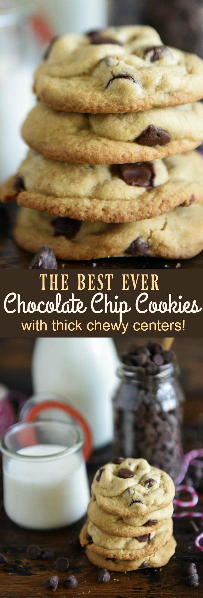 The Best Chocolate Chip Cookies: sharing my secret recipe for the best buttery chocolate chip cookies with thick, chewy centers and crispy cookie edges!