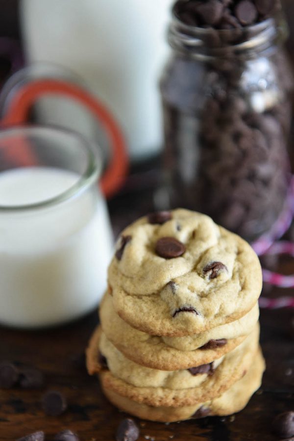 The Best Chocolate Chip Cookies: sharing my secret recipe for the best buttery chocolate chip cookies with thick, chewy centers and crispy cookie edges!