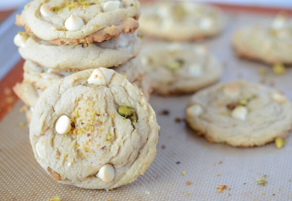 White Chocolate Pistachio Cookies (recipe via www.thenovicechefblog.com)