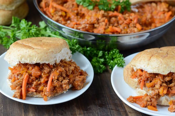 veggie-filled turkey sloppy joes