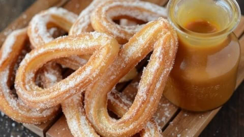 Churros With Salted Caramel Sauce Recipe Easy Homemade Churros