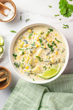 Poblano Corn Soup Recipe | The Novice Chef