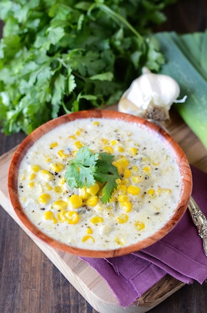 Sweet Corn Poblano Soup Recipe