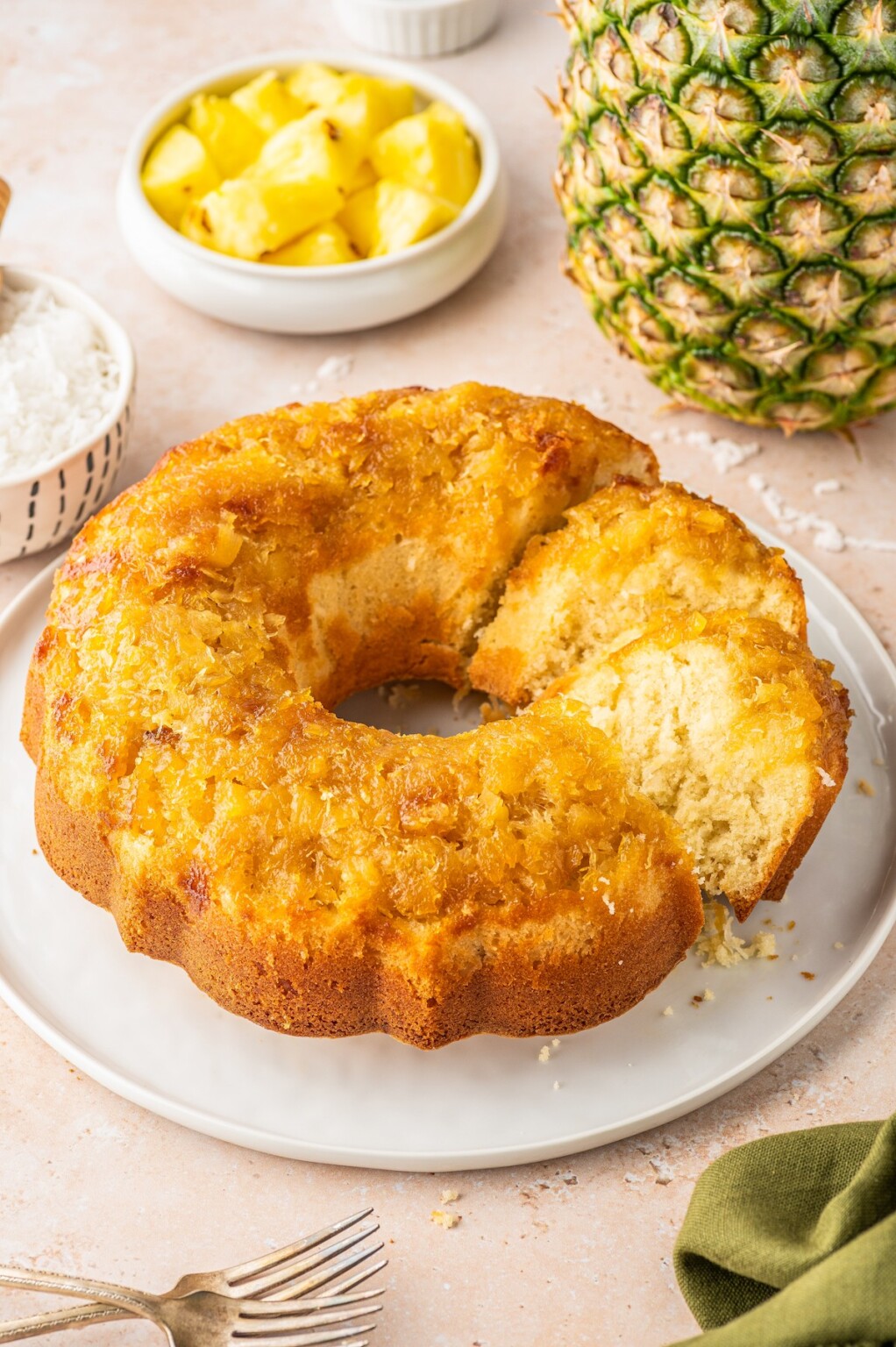 Pineapple Coconut Bundt Cake The Novice Chef