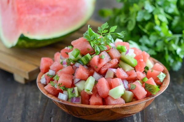 Watermelon Salsa recipe via www.thenovicechefblog.com