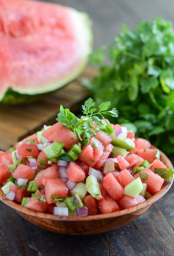 Watermelon Salsa recipe via www.thenovicechefblog.com