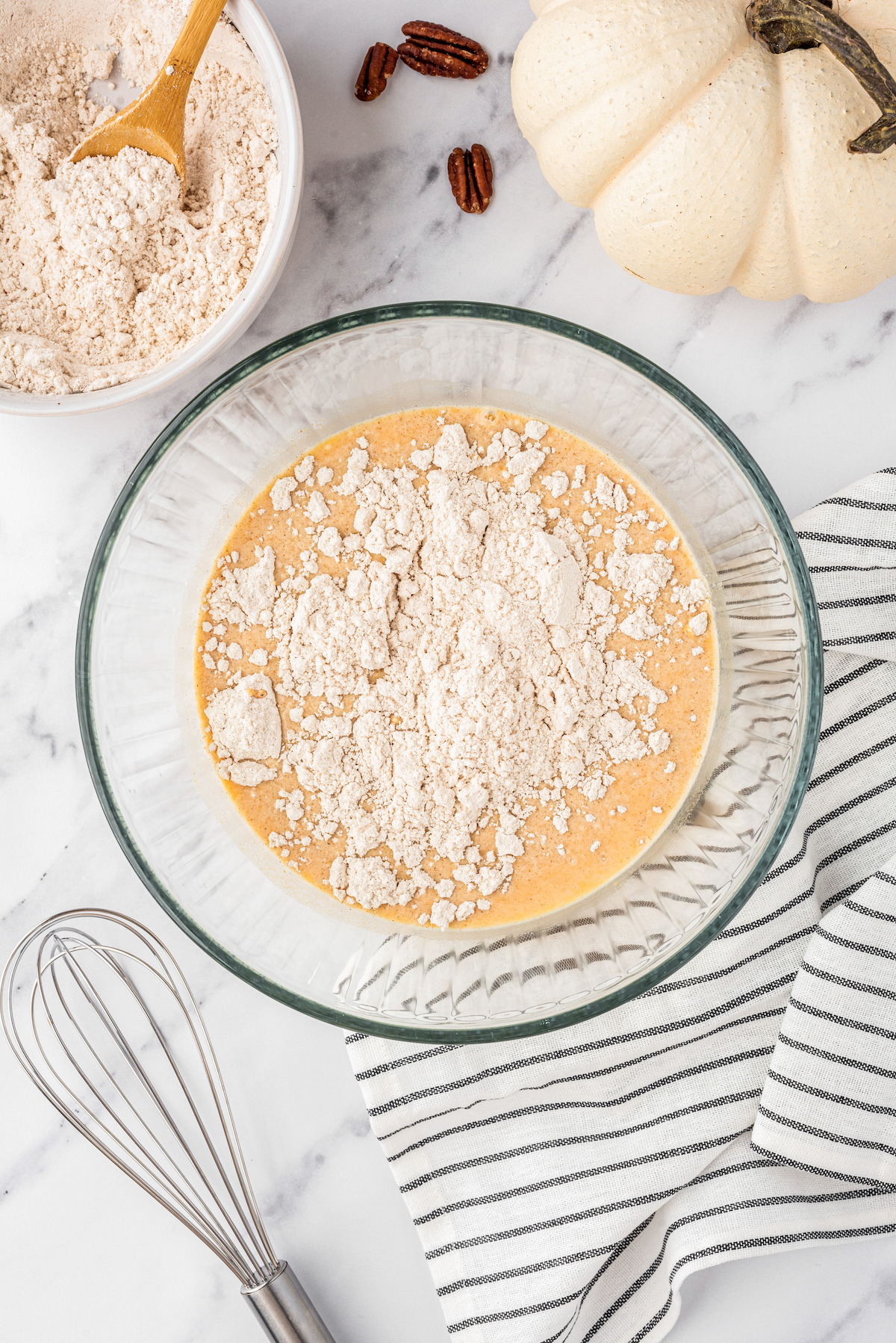 pancake batter in a bowl