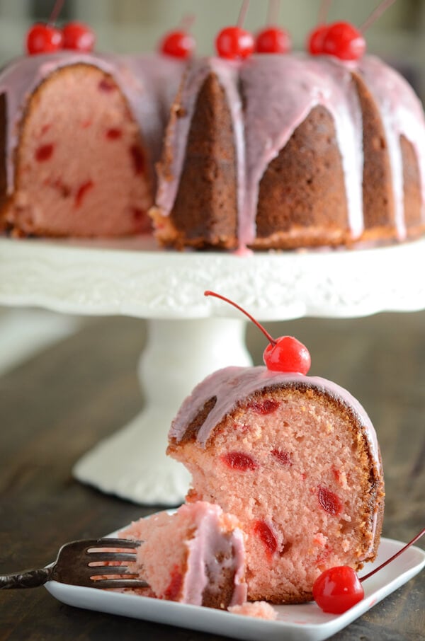 Cherry Almond Bundt Cake | The Novice Chef