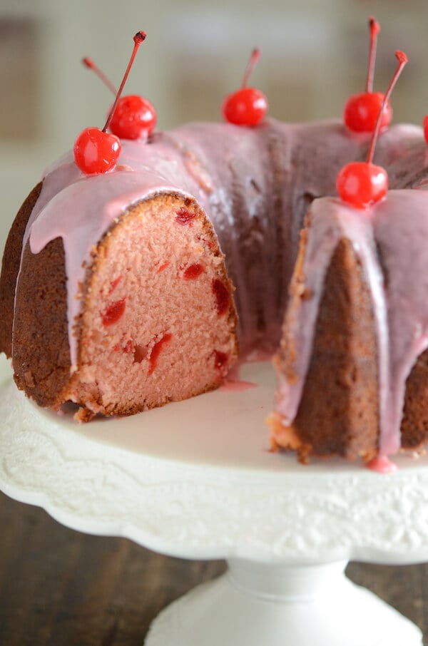 Cherry Almond Bundt Cake – The Novice Chef