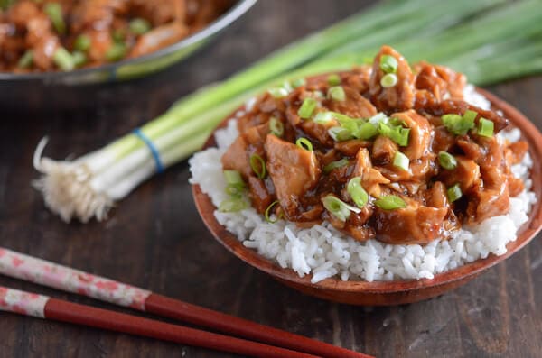 Crockpot Bourbon Chicken recipe via www.thenovicechefblog.com