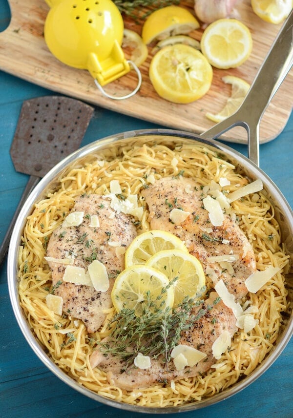 Easy Lemon Thyme Chicken With Pasta