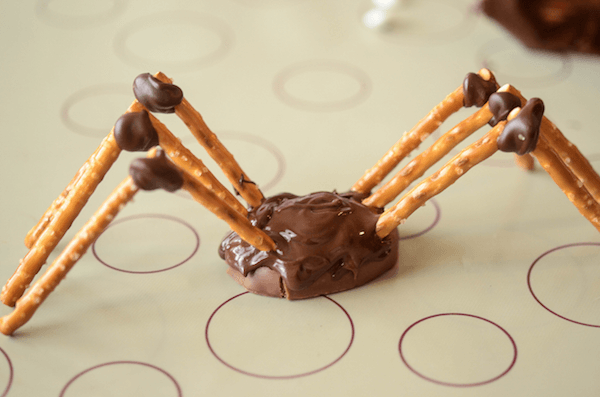 The Completed Body and Legs of a Homemade Chocolate Spider