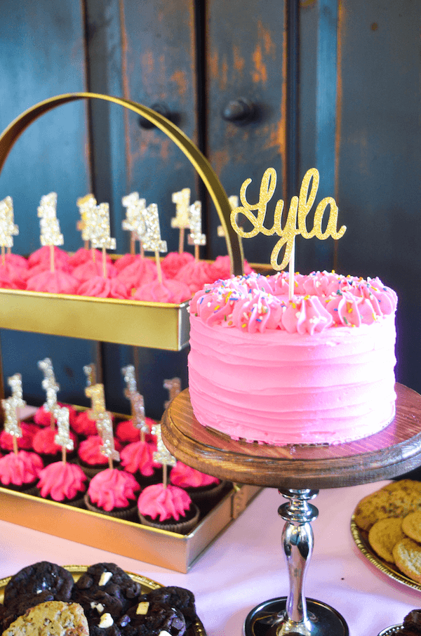 Pink & Gold First Birthday Party - Ellie & Lyla turn One! #Twins 