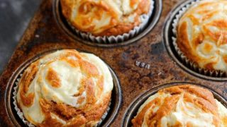 Pumpkin Cream Cheese Swirl Muffins
