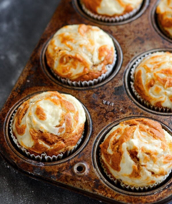 Pumpkin Cream Cheese Swirl Muffins The Novice Chef