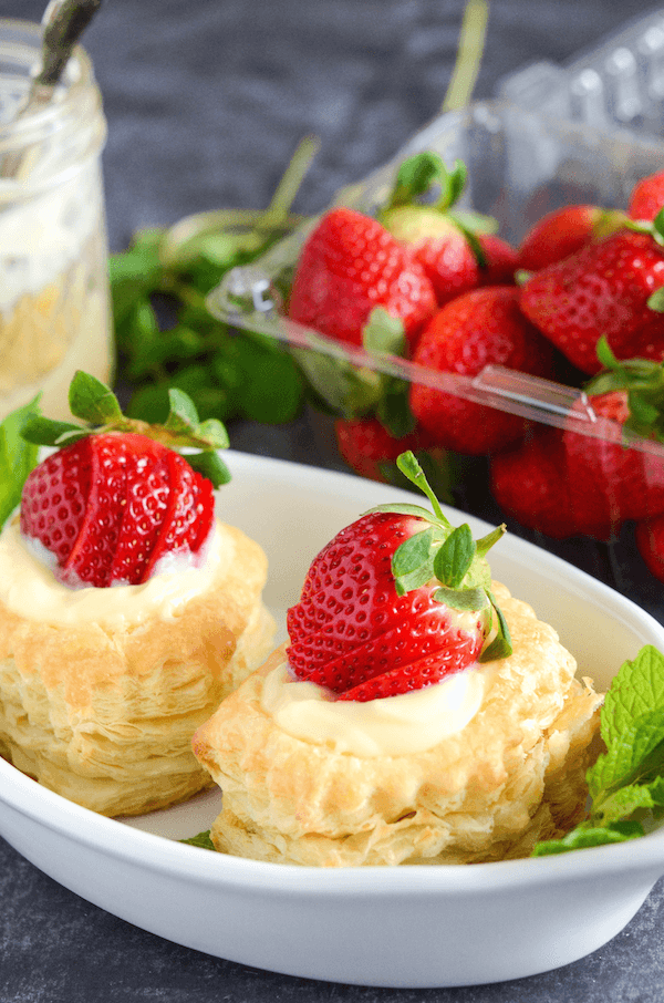 Berries & Cream in Puff Pastry The Novice Chef