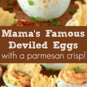 Deviled Eggs with a Parmesan Crisp photo collage