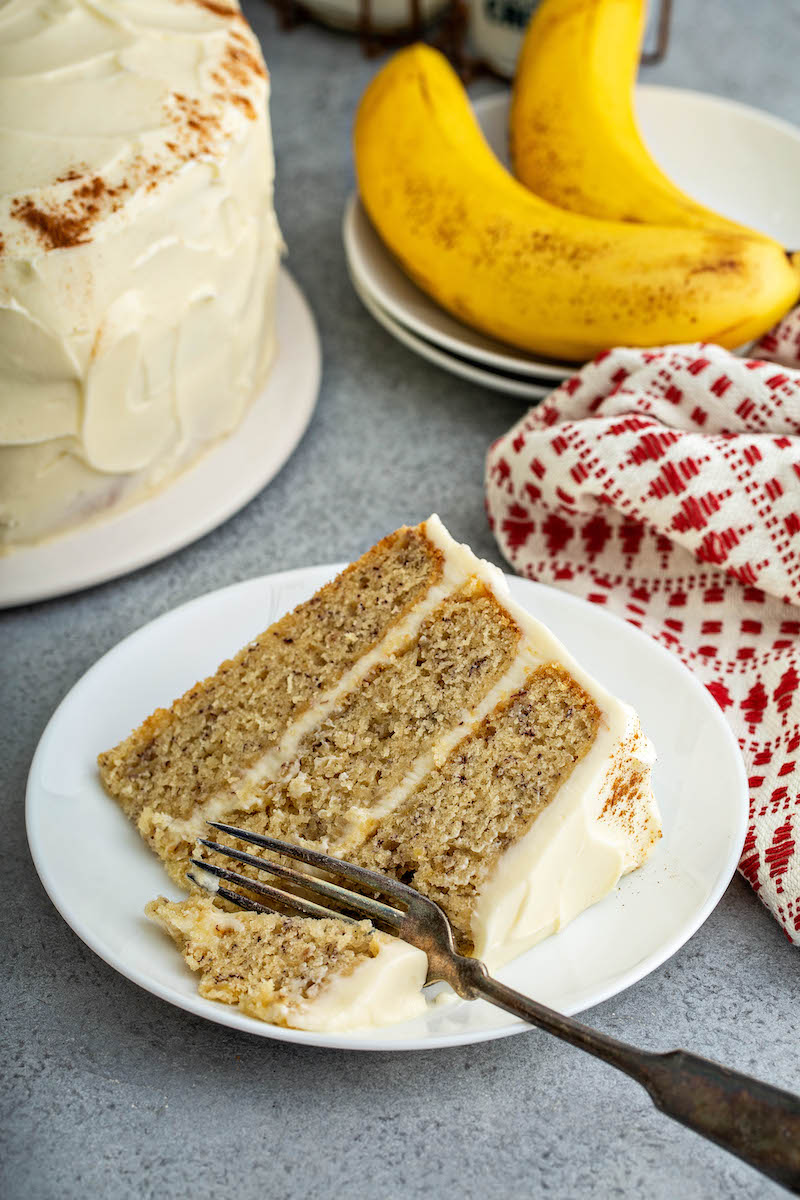 Best Banana Cake Recipe with Cinnamon Frosting | The Novice Chef