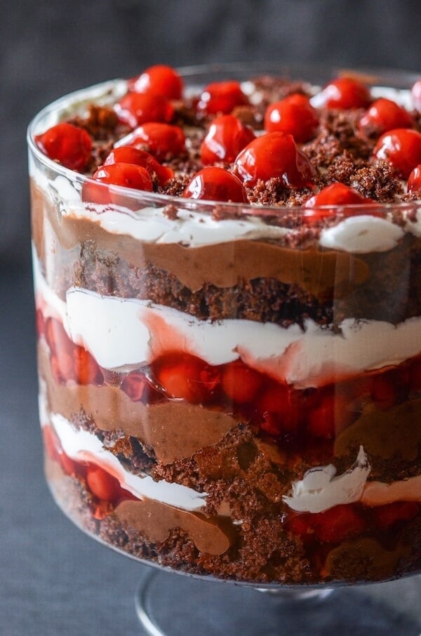 Easy Black Forest Trifle Recipe | 4th of July Desserts