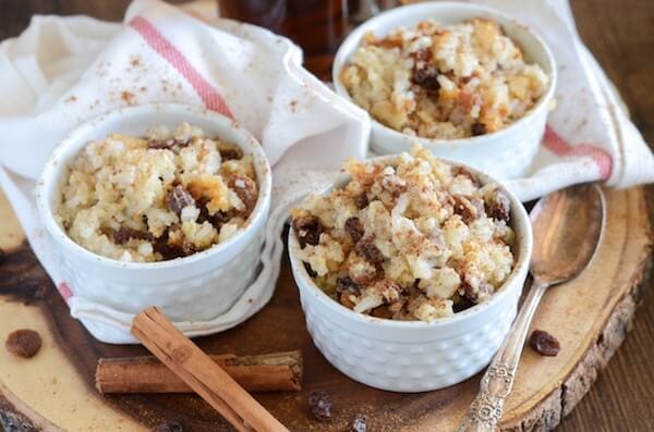 Rum Raisin Baked Rice Pudding! Use up that leftover rice and make rice pudding!