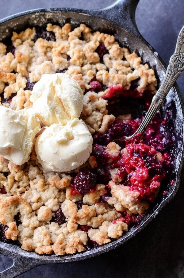 Skillet Berry Cobbler  The Novice Chef