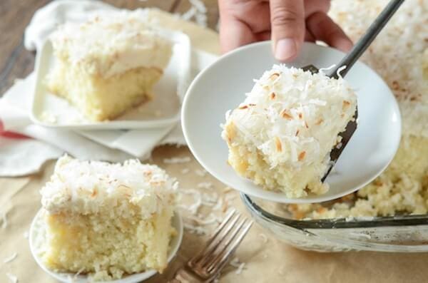 Coconut Tres Leches Cake - my favorite way to dress up a boxed cake mix!