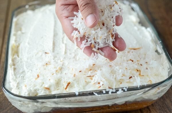 Coconut Tres Leches Cake - my favorite way to dress up a boxed cake mix!