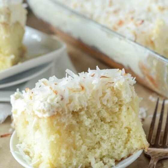 Coconut Tres Leches Cake - my favorite way to dress up a boxed cake mix!