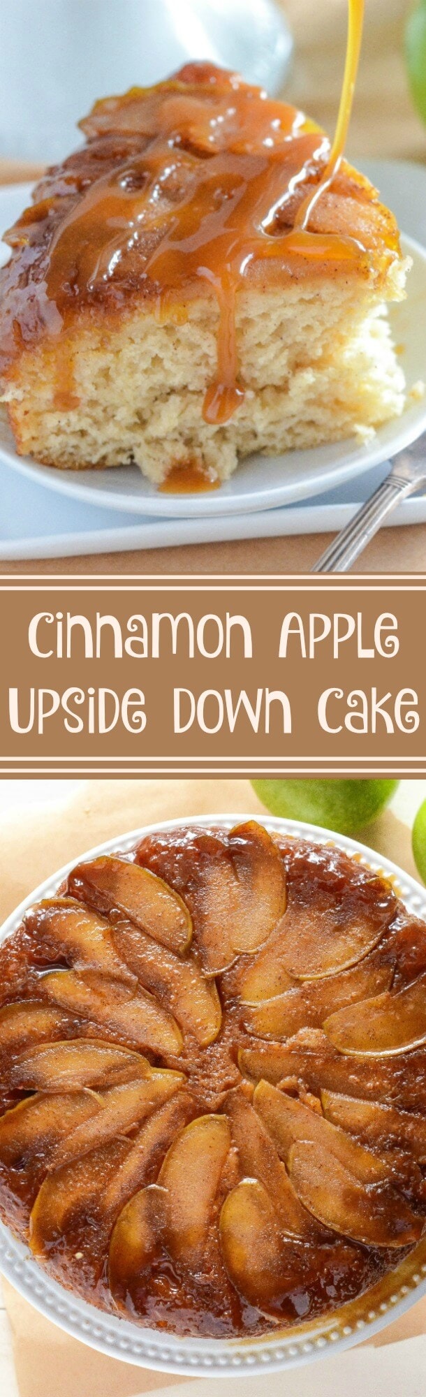 Apple Upside Down Cake! Spiced brown sugar apples with a spiced sour cream cake.
