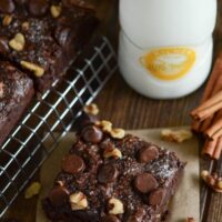 Chocolate Zucchini Walnut Brownies | Best Gluten & Dairy Free Brownies