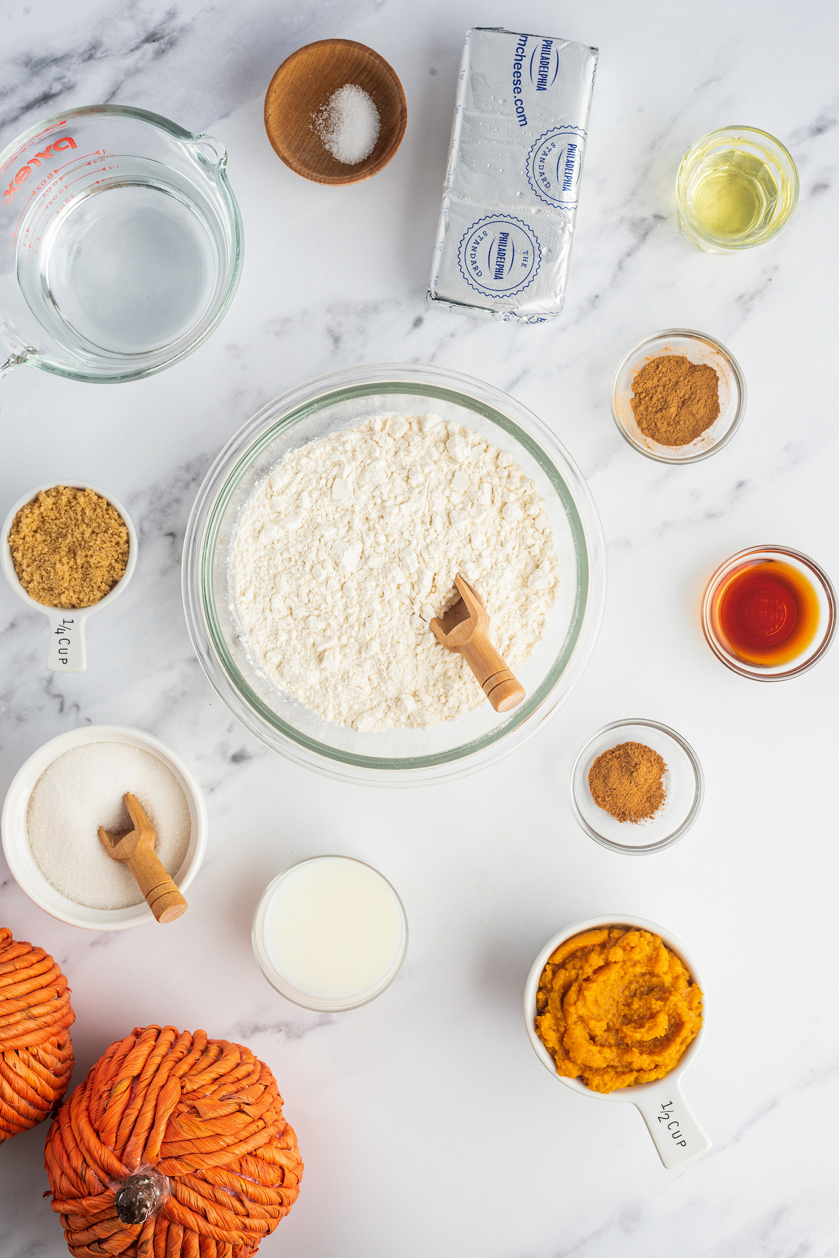 Ingredients for pumpkin churros.